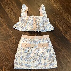 Nannapat designer 2 piece skirt set, size M